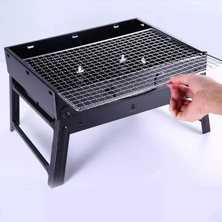 Barbecue pliable en métal noir 44.5x30.5x35cm