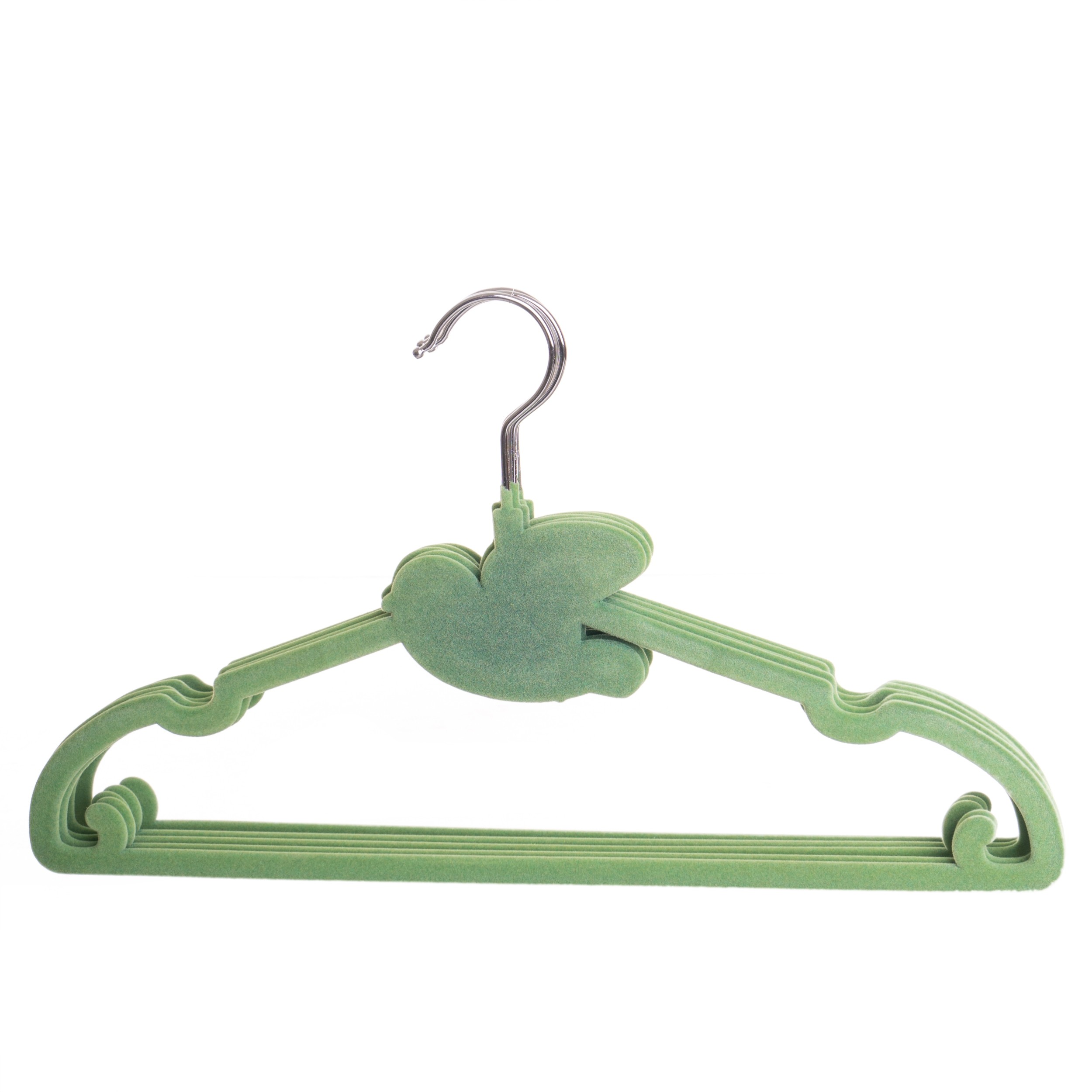 Cintre En Velours Vert 5pcs