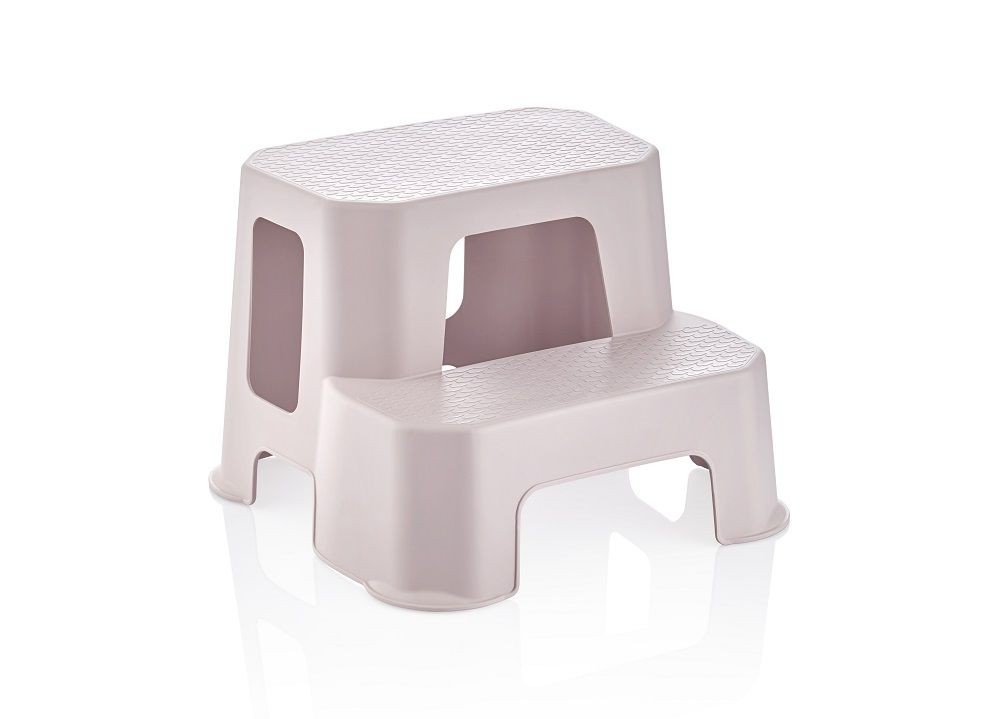 Tabouret En Plastique Avec 2 Marches Rose Salles De Bain