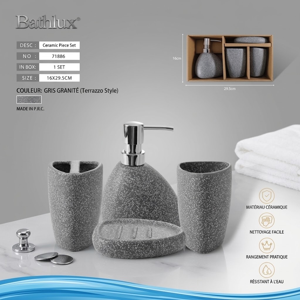salle de bain accessoires robinet baignoire lavabo vasque tapis douchette poubelle