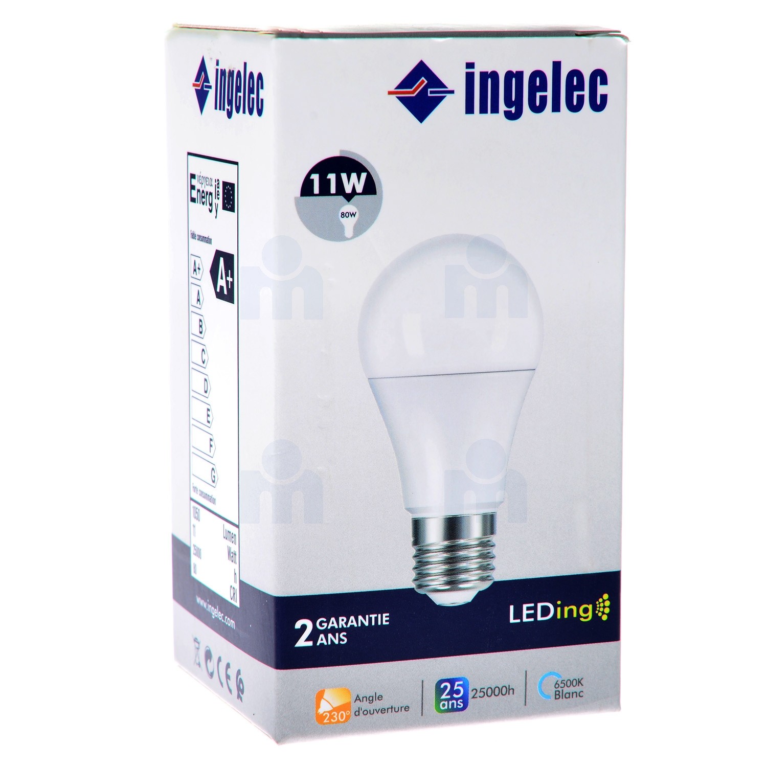 cat comprehensive priority Ampoule LED A60 11W E27 6500K lumière blanche - INGELEC