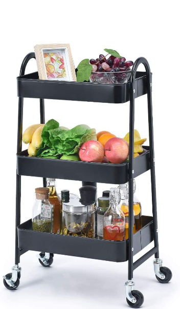 Chariot/Étagère à Légumes 3 Niveaux - Rangement Cuisine