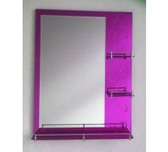 Miroir Salle de Bain 80x60cm Violet Atlantic
