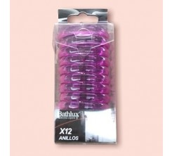Anneaux de Rideau de Douche 12pcs Violet - BATHLUX