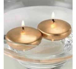 Ensemble de 4 bougies flottantes à feuilles d'or Bougie Horizon