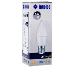 Ampoule LED flamme 6W E27 3000K lumière jaune - INGELEC
