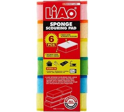 Eponge de Nettoyage Multicolore 6pcs Liao