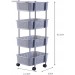 Chariot de Rangement en plastique 4 niveau 