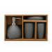 salle de bain accessoires robinet baignoire lavabo vasque tapis douchette poubelle